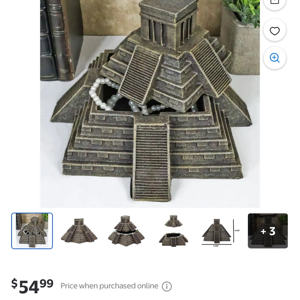Pyramid Jewelry Box with Hidden Compartment